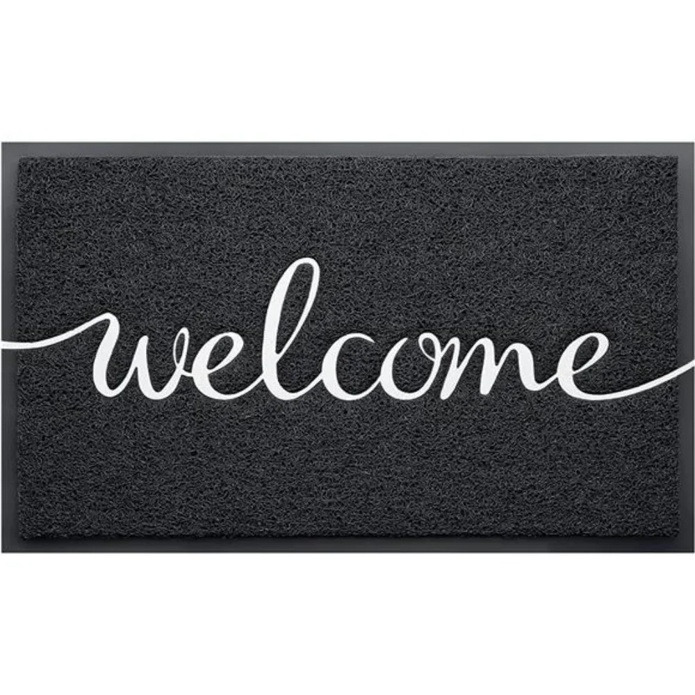 Welcome Door Mat Durable Low Profile Floor Mat Non Slip Indoor Outdoor 30x17.5